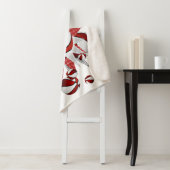 Meisjes rood wit basketballen sterren gepersonalis sherpa deken (In situ)