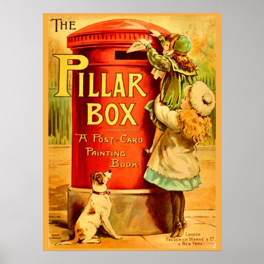  meisjes Roodboekbox Mail Briefkaart Art Poster (Voorkant)