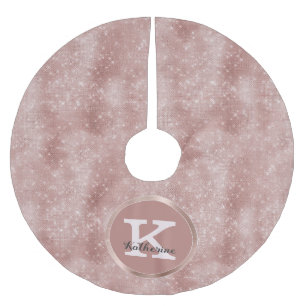 Meisjes Roos Gold Cute Diamond Sparkle Monogram Kerstboom Rok