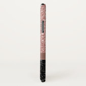 Meisjes Roos Gold en zwarte glitter - Aangepaste n Case-Mate iPhone Case (Achterkant / rechts)