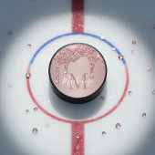 Meisjes Roos Gold Glam Driving Glitter Monogram Hockey Puck