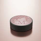 Meisjes Roos Gold Glam Driving Glitter Monogram Hockey Puck