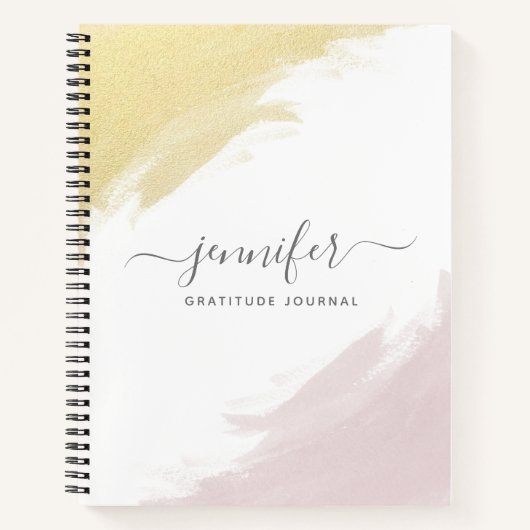 Meisjes Roos Gold Monogram op persoonlijke titel Notitieboek (Voorkant)