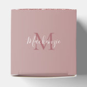 Meisjes Roos Gold Sparkle Glitter Driemonogram Bedankdoosjes (Bovenkant)