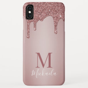 Meisjes Roos Gold Sparkle Glitter Driemonogram Case-Mate iPhone Case