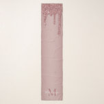 Meisjes Roos Gold Sparkle Glitter Driemonogram Sjaal<br><div class="desc">Girly Roos Gold Sparkle Glitter Drips Monogram Sjaal met mode faux blush roze/roos gouden glitter druppels op een chique achtergrond met uw aangepaste monogram en naam. Neem contact met ons op via cedarandstring@gmail.com als u hulp nodig heeft bij het ontwerp of bijpassende producten.</div>
