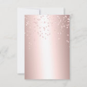 Meisjes roos goudglitter metallisch zoet zestien bedankkaart (Achterkant)