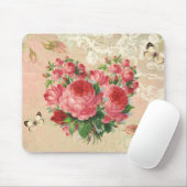 Meisjes  Roos Hart Collage Muismat (Met muis)