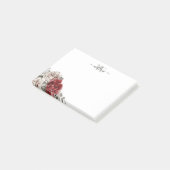 Meisjes  Roos Monogram Floral Post-it Notes (Schuin)