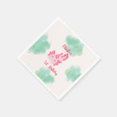 Meisjes Roze Axolotl 1e Verjaardag Feest Uitnodigi Servet (Hoek)