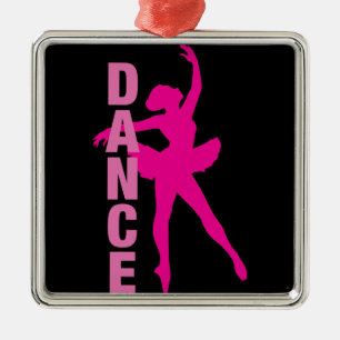 Meisjes Roze Ballerina Dans Metalen Ornament