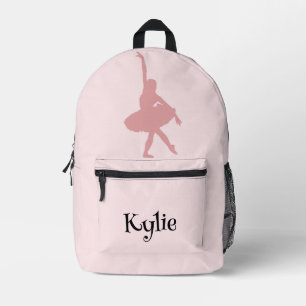 Meisjes Roze Ballerina Thema Schooltas Bedrukte Rugzak