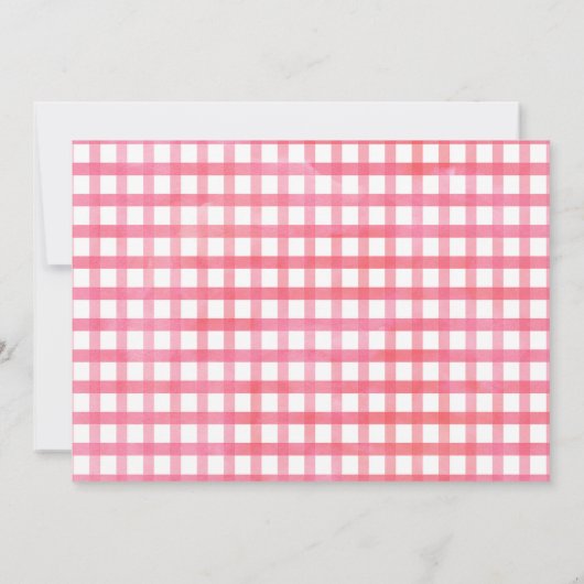 Meisjes Roze Barnyard Foto uitnodiging verjaardag (Achterkant)