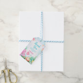 Meisjes roze blauw onder het Zee Cadeaulabel (Met Touw)