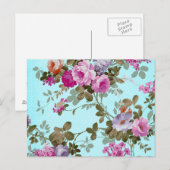 Meisjes  roze Blauwgroen rendy poka dots Briefkaart (Voorkant / Achterkant)