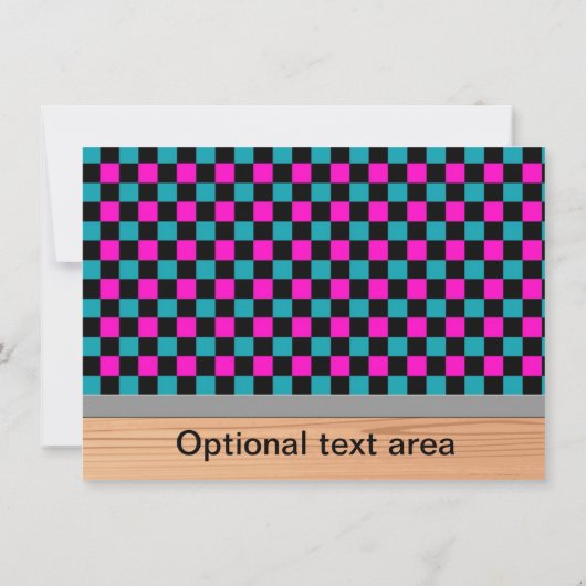 Meisjes Roze Blauwgroen Schaatsen Schaats Uitnodig Kaart (Achterkant)