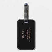 *~* Meisjes Roze Blush Gold Glitter Golden Bagagelabel (Achterkant verticaal)