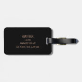 *~* Meisjes Roze Blush Gold Glitter Golden Bagagelabel (Achterkant horizontaal)