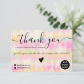 Meisjes roze boho dye coole orde bedankt (Staand voorkant)