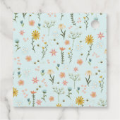 Meisjes Roze Boho Wildflower Baby shower Bedankjes Labels (Achterkant)