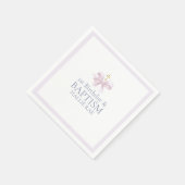 Meisjes Roze Boog 1e Verjaardag en Doop Servet (Hoek)