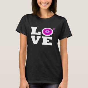 Meisjes Roze boogschieten liefde pijl pijl doel Bu T-shirt