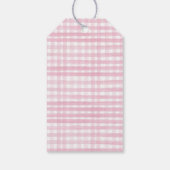 Meisjes Roze Bow Coquette Eerste Verjaardag Baby s Cadeaulabel (Achterkant)