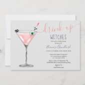 Meisjes roze cocktailwitjes Halloween vrijgezellen Kaart (Voorkant)