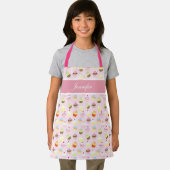 Meisjes roze cupcake schort voor kinderen (Insitu)