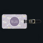 Meisjes Roze Doodle Magical Pattern met naam Kinde Bagagelabel<br><div class="desc">Dit schattige filmpje is een deel van een collectie met schattige doedels voor kinderen en babykleding, accessoires en kinderkleding. Het ontwerp van dit bagagelabel is voorzien van een handgetekende pastelregenboog, een magische eenhoorn, een hartje en een cupcake-patroon en kan worden gepersonaliseerd met de naam van je meisje, een e-mailadres en...</div>