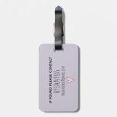 Meisjes Roze Doodle Magical Pattern met naam Kinde Bagagelabel (Achterkant verticaal)