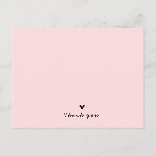 Meisjes Roze doopuitnodiging, doop Uitnodiging Briefkaart (Achterkant)