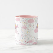 Meisjes Roze Eenhoorn Rainbow Sparkle met Naam Mok (Midden)