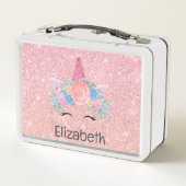 Meisjes Roze Eenhoorn Sparkle Kinder Terug naar sc (Achterkant)