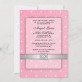 Meisjes Roze Eerste Communie Kaart (Achterkant)