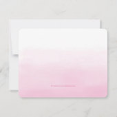 Meisjes Roze en Blauwgroen Blauw Eerste Verjaardag Kaart (Achterkant)