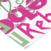 Meisjes Roze en Groene Naam Collage Allover Afdruk Tafelkleed (Gekanteld)