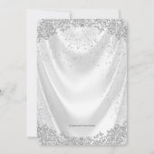 Meisjes Roze en Wit Satijn Foto Eerste Communie Kaart (Achterkant)