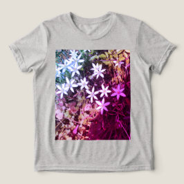 Meisjes Roze en witte bloem Tri-Blend Shirt