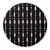 Meisjes roze en zwarte pijlen Boho Chic Bedroom De Keramische Knop (Voorkant)