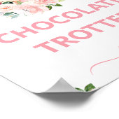 Meisjes roze Floral dit kleine grappige feest Poster (Hoek)