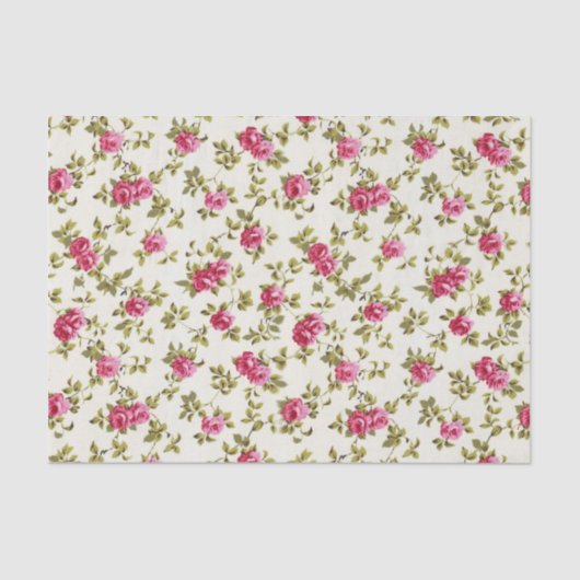 Meisjes  roze Floral Print Pattern Tissuepapier (Voorkant)