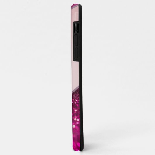 Meisjes roze glitter Sparkles Monogram Case-Mate iPhone Case (Achterkant/links)