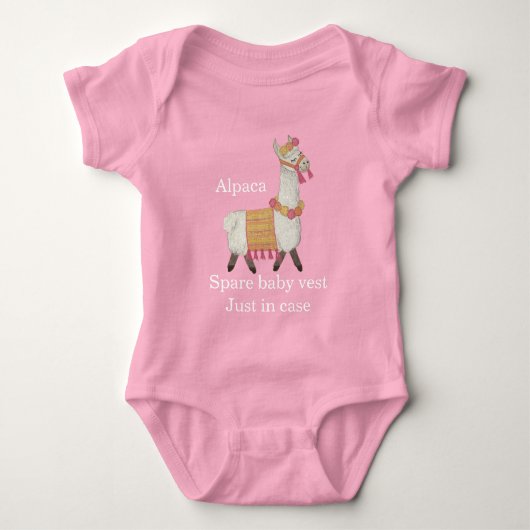 meisjes roze grappig romper (Voorkant)