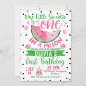 Meisjes roze groen één in een meloen op de eerste  kaart (Voorkant)