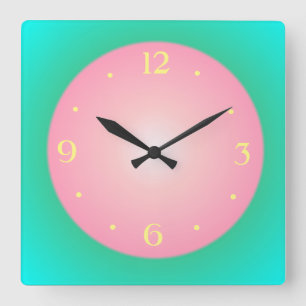 Meisjes Roze/Groen/Geel> Wandklok