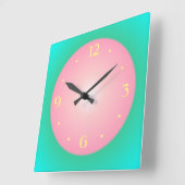 Meisjes Roze/Groen/Geel> Wandklok (Hoek)