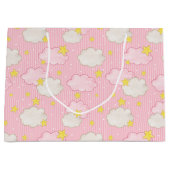 Meisjes Roze Hemelse Wolken Groot Cadeauzakje (Voorkant)