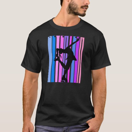 Meisjes roze ijsschaatsen 17e verjaardag ijsdoder  t-shirt (Voorkant)