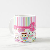 Meisjes roze is eigenaar van Cute Pattern PersCust Koffiemok (Voorkant links)